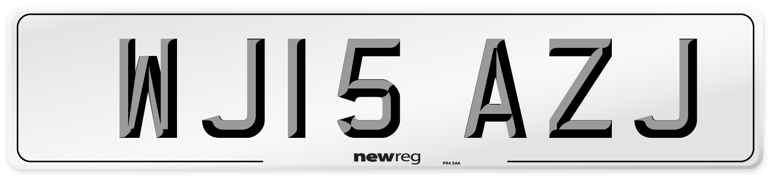 WJ15 AZJ Number Plate from New Reg